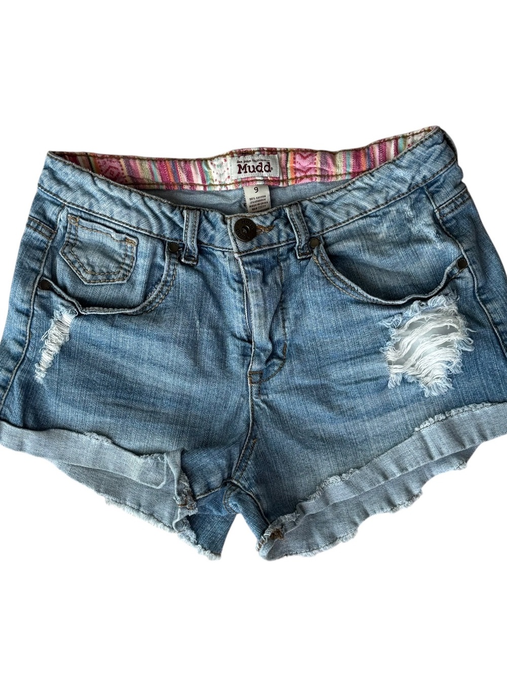 Mudd Women's Distressed Denim Shorts Size 9